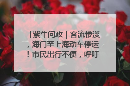 紫牛问政｜客流惨淡，海门至上海动车停运！市民出行不便，呼吁铁路部门恢复班次